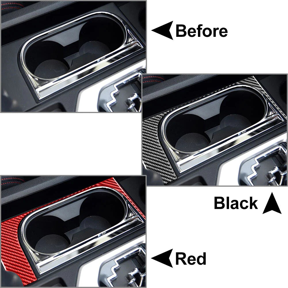 Center Console Water Cup Holder Cover for Toyota Tundra (2014-2021) Black