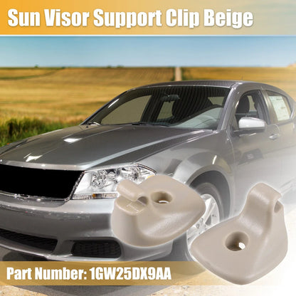 2 x Beige Sun Visor Support Clip Retainers for Dodge Chrysler