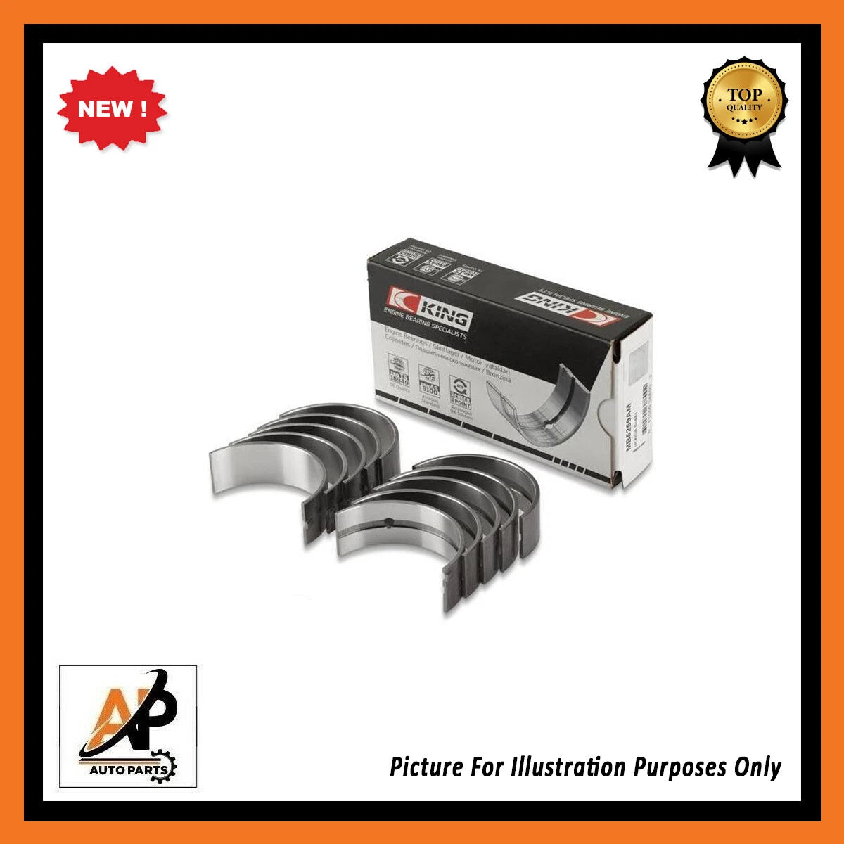 Crankshaft Bearing Set Standard for Geo Suzi 1.8 2.0 J20A J20B (2008–2013)