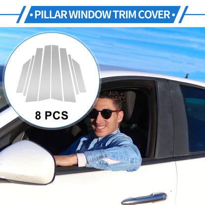 8 x Door Pillar Window Trim for Hyundai Creta Ix25 (2014-2019) Silver Tone