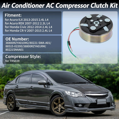 AC Compressor Clutch Kit for Honda Civic CR-V & Acura ILX RDX (2012-2020)
