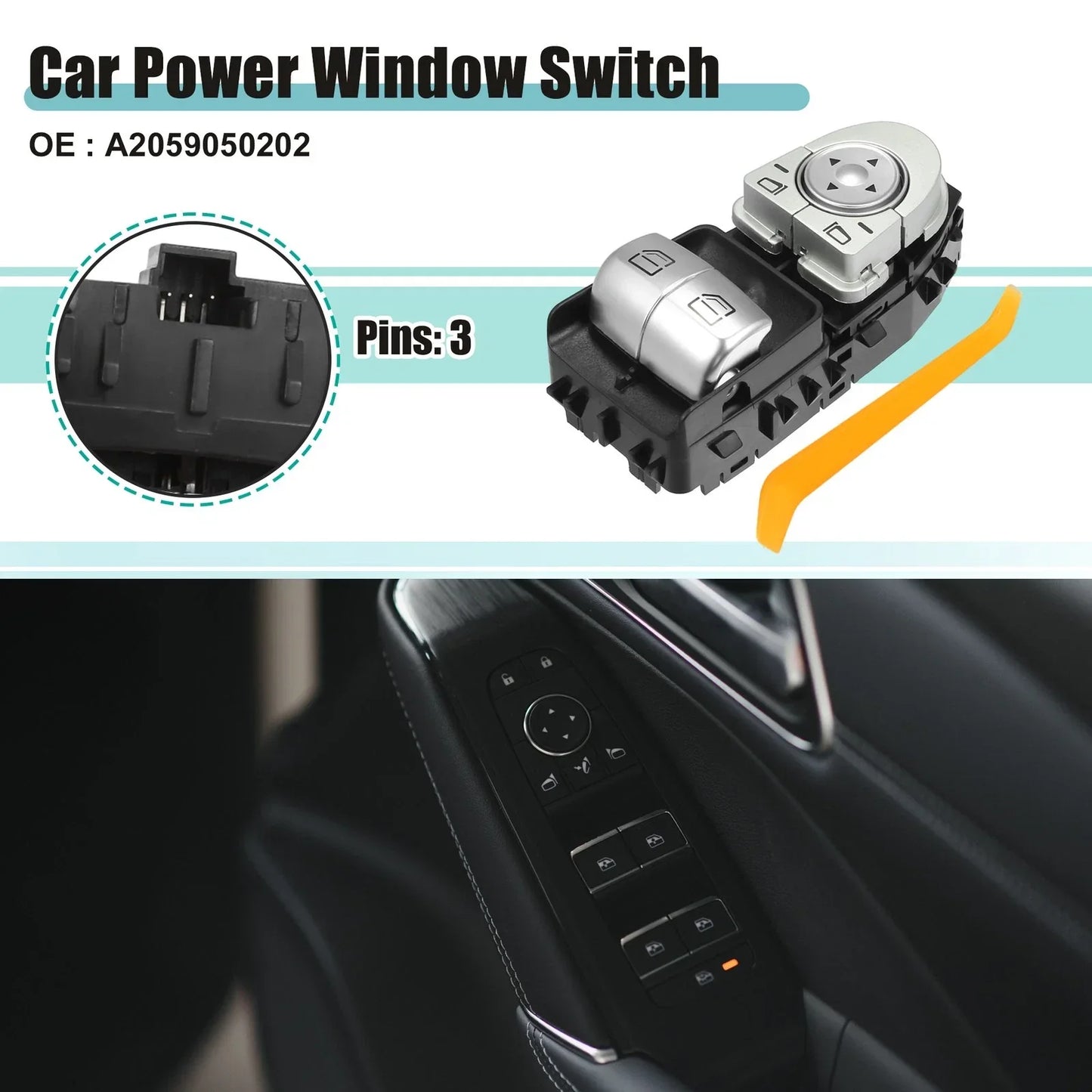 Power Window Switch for Mercedes-Benz C300 C43 C63 (2015-2020)