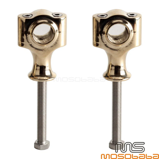 1 Inch Retro Brass Handlebar Risers for Harley Chopper Dyna Street Bob