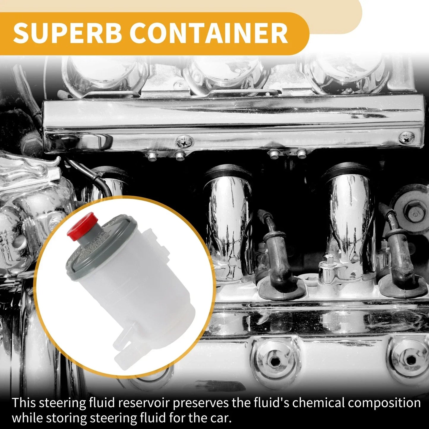 Power Steering Reservoir for Honda Odyssey 2011-2017 Plastic White
