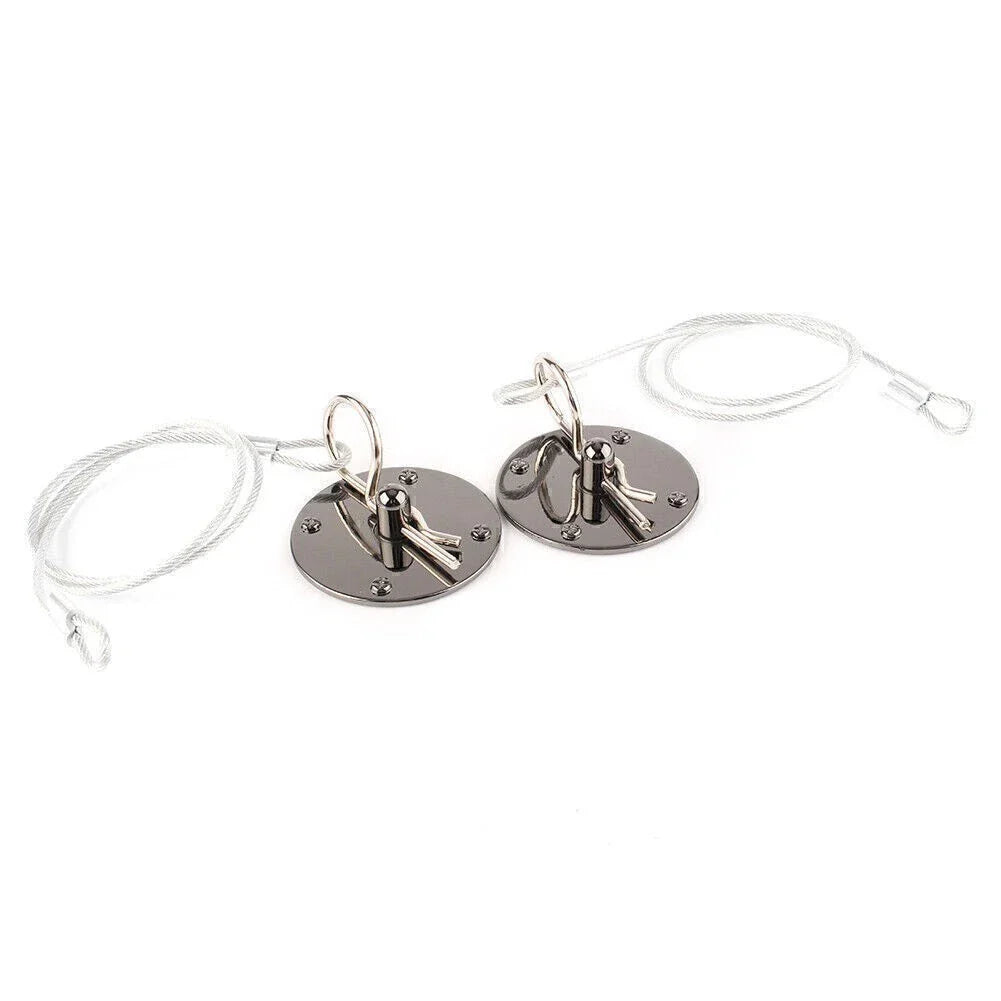 CNC Aluminum Racing Bonnet Hood Pin Lock Kit - Universal  Silver