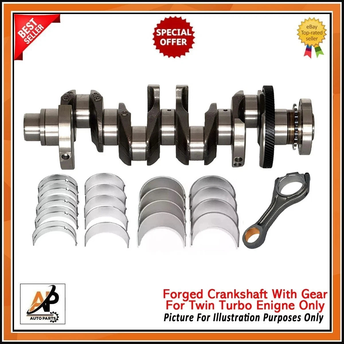 Forged Crankshaft with Engine Rebuild Kit for Land Rover Jaguar 2.0D (2000–2009)
