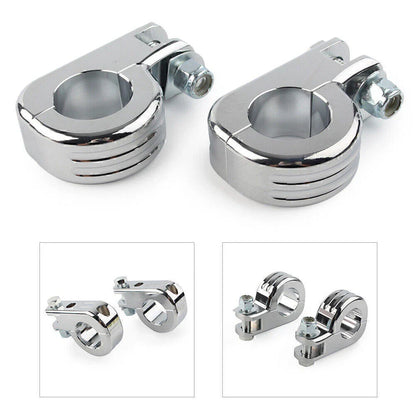 1.5" Chrome Highway Foot Pegs for Harley Touring Road King (2009-2023)