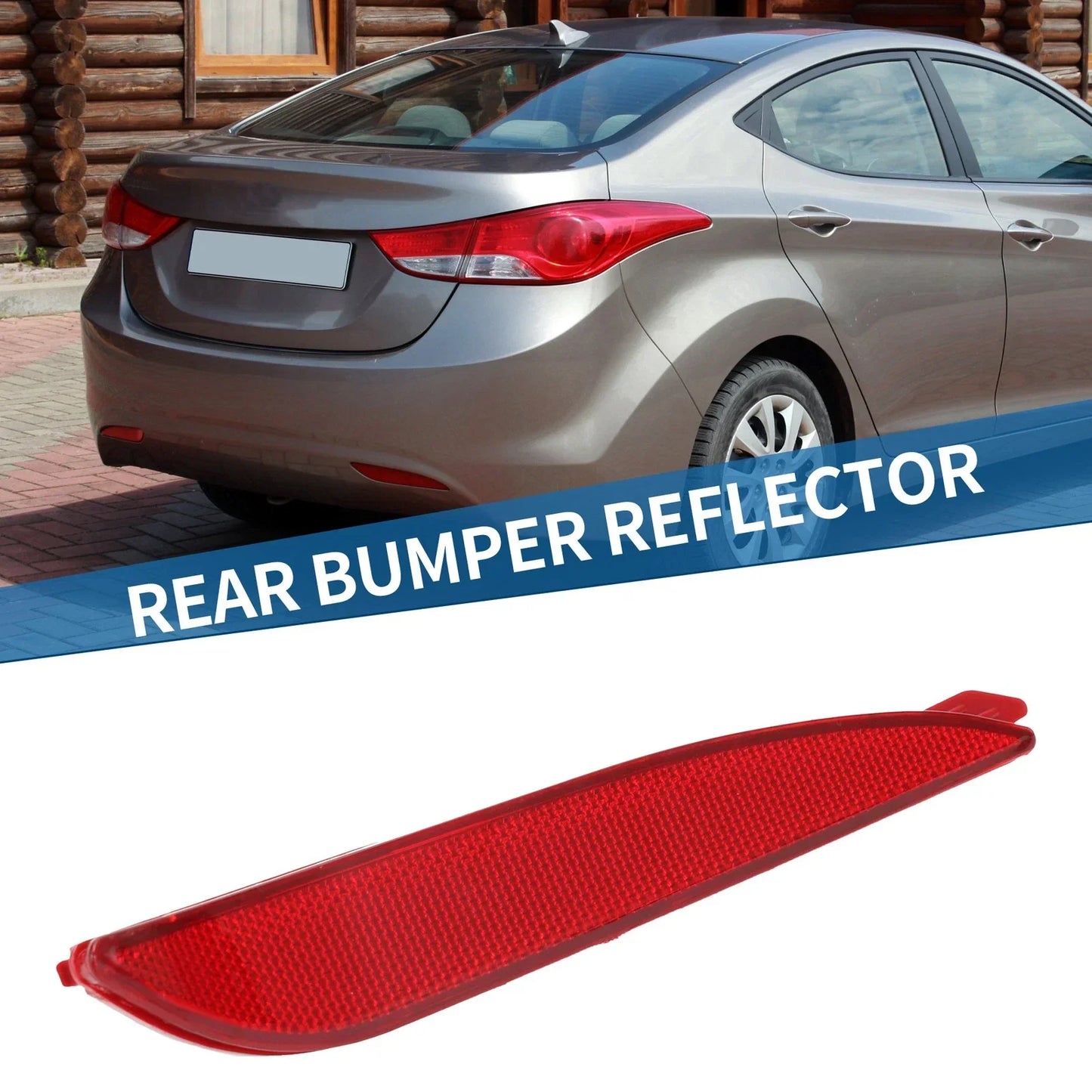 Rear Right Bumper Reflector for Hyundai Elantra (2011-2013) Red