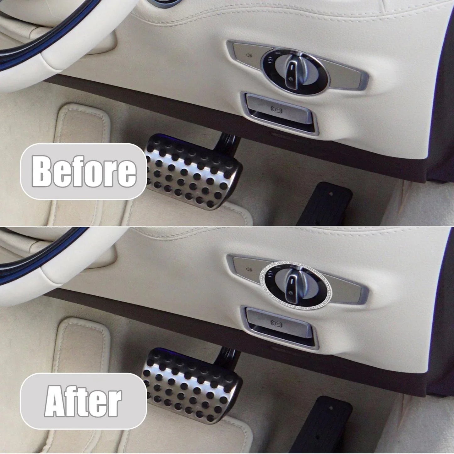Headlight Switch Ring Cover for Mercedes-Benz C250 GLK300 GL400 (2012-2015)