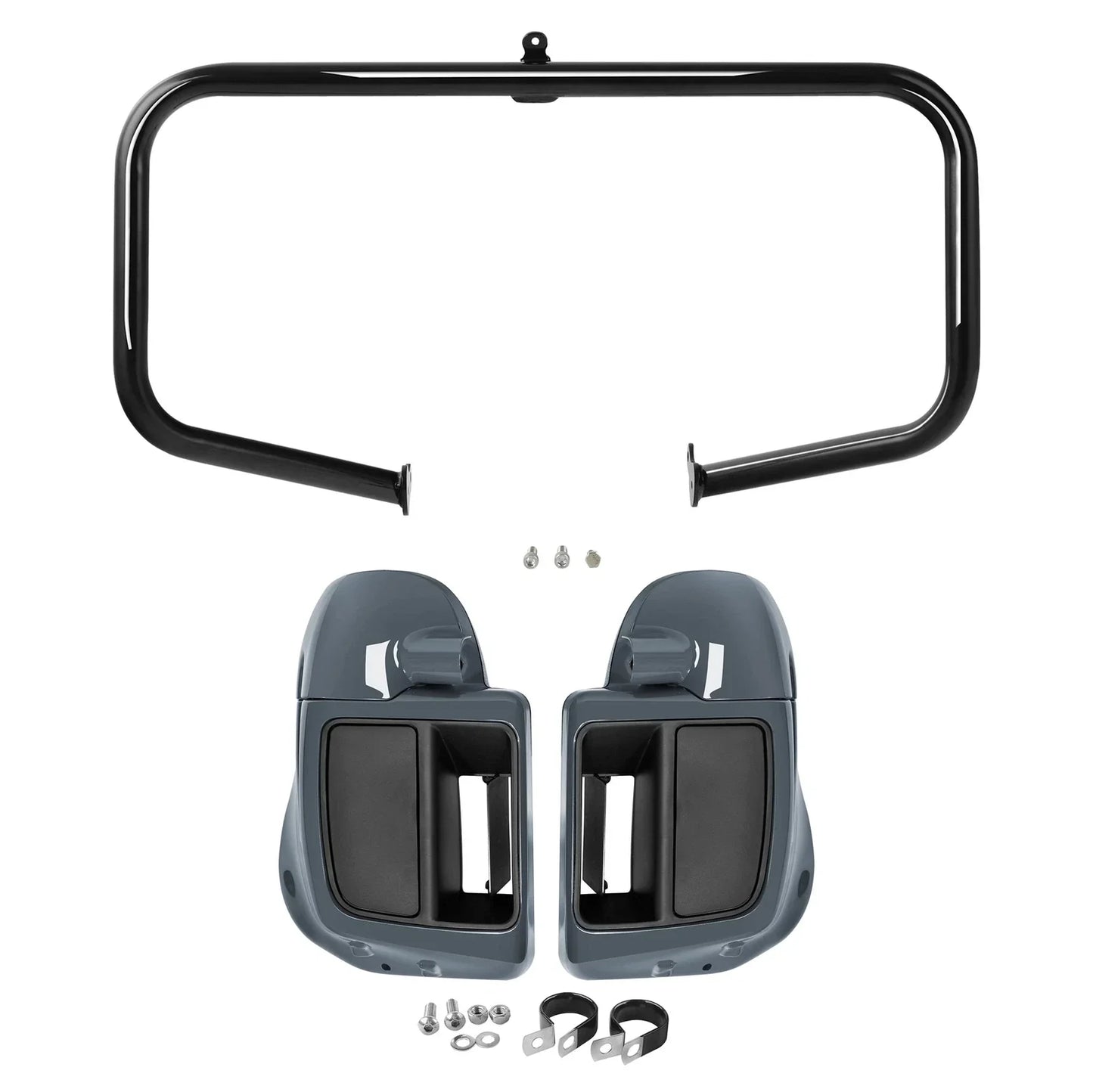 Lower Vented Fairings for Harley Touring 2014-2023 Gunship Gray
