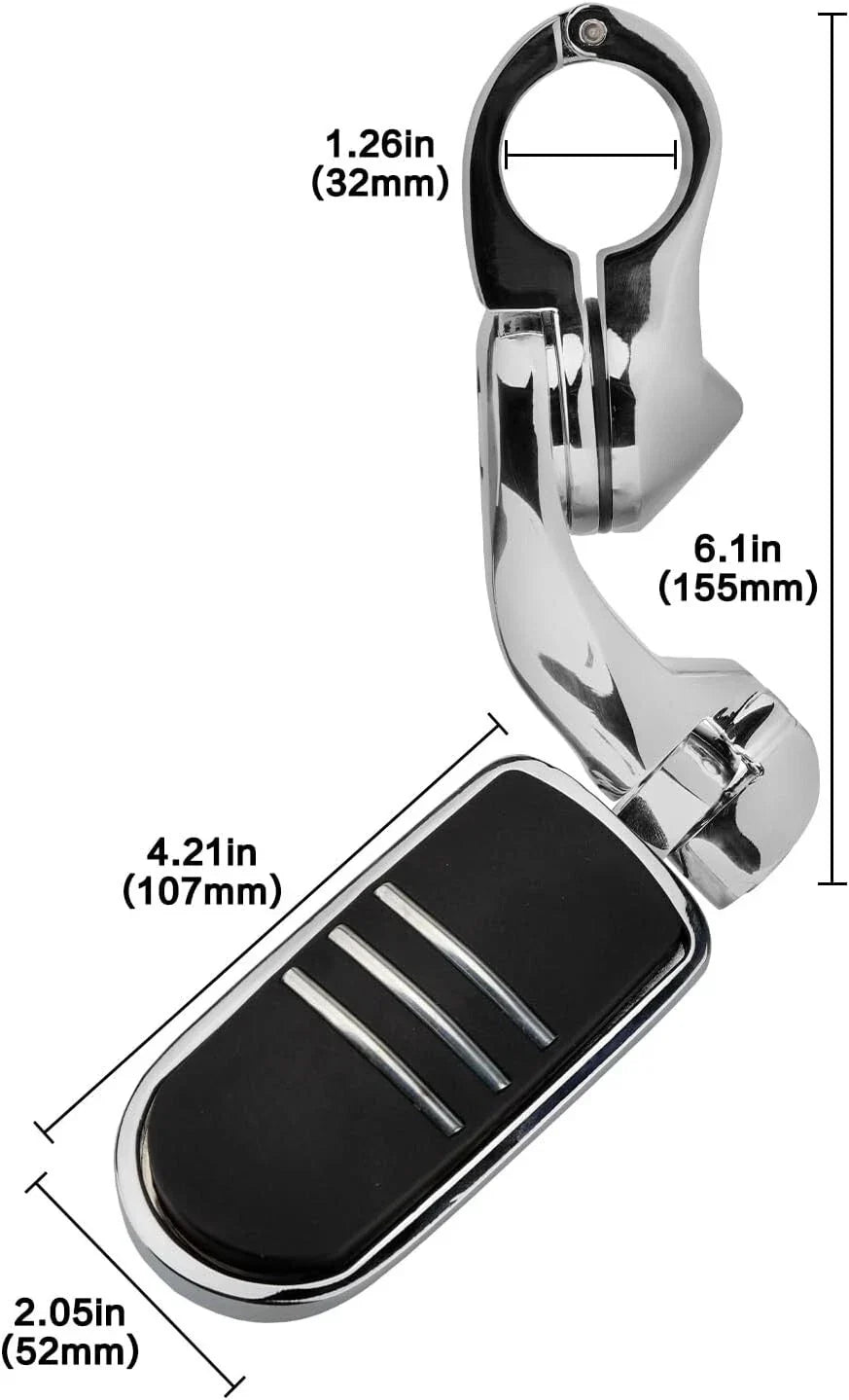 1-1/4" Chrome Highway Foot Pegs for Harley Davidson