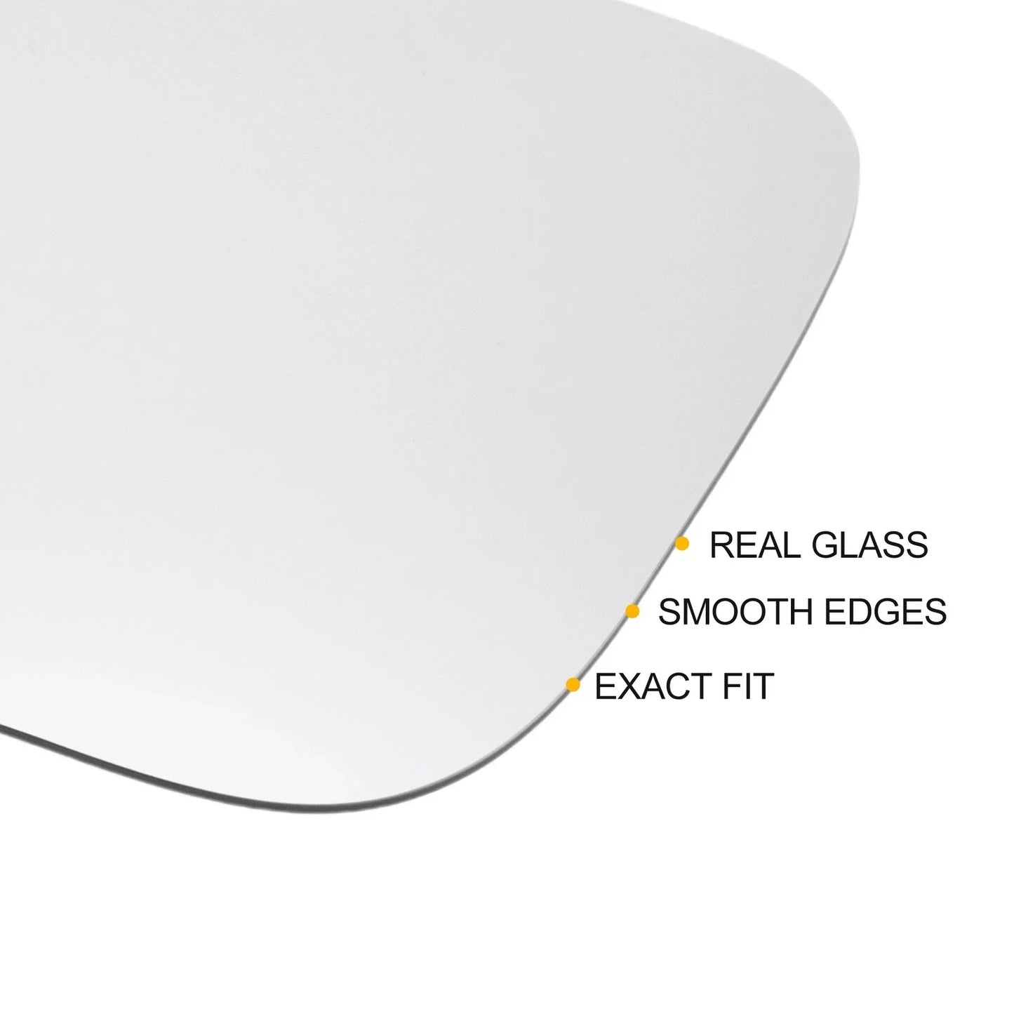Left Side White Heated Mirror Glass for Porsche Macan (2014-2018)