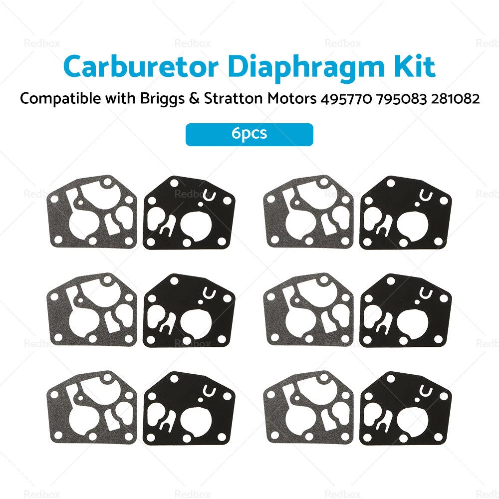 6x Carburetor Diaphragm Kit for Briggs & Stratton Motors