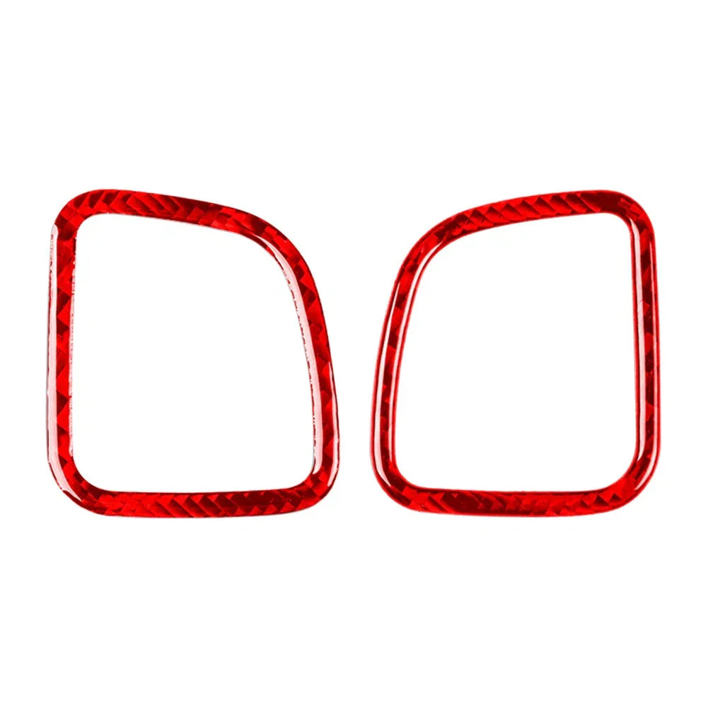 Carbon Fiber Red Interior Dashboard Air Vent Cover Trim for Cadillac CTS (2008-2013)