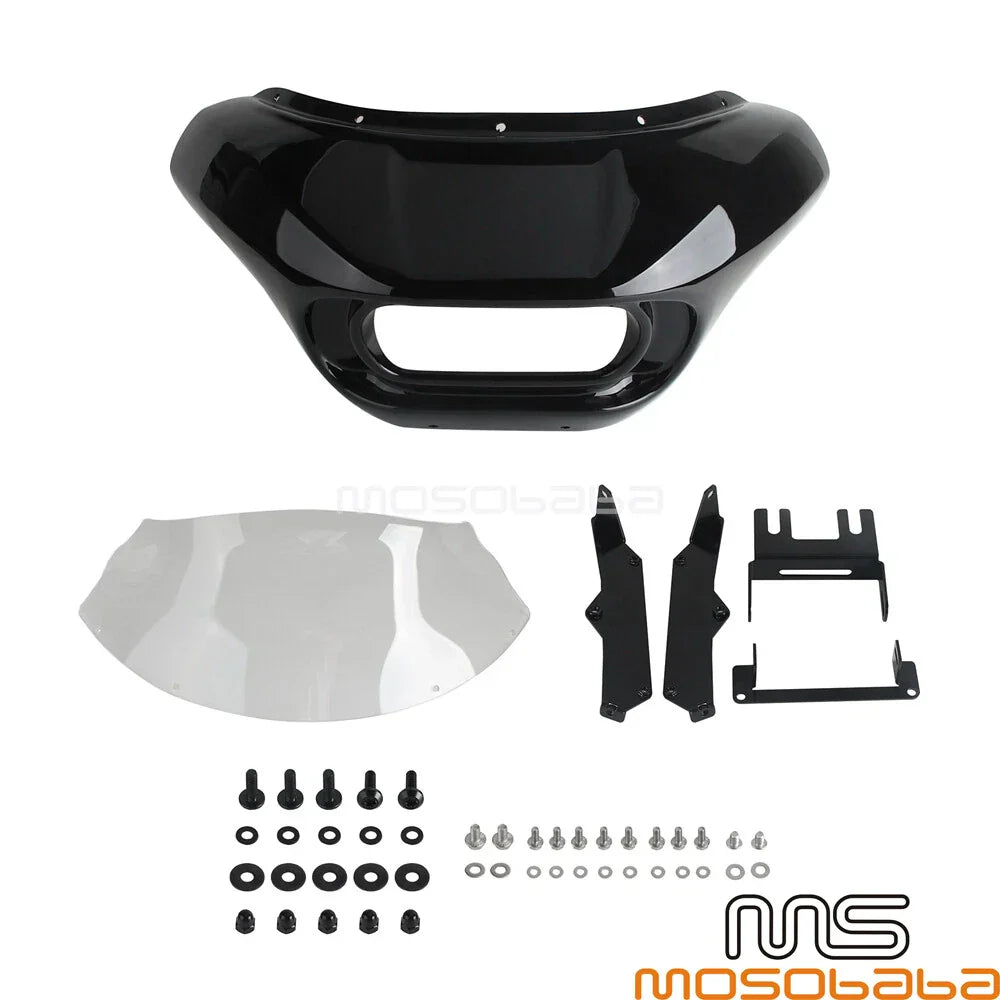 9" Headlight Fairing Windshield for Harley Softail Fat Bob FXFB FXFBS (2018-2019)