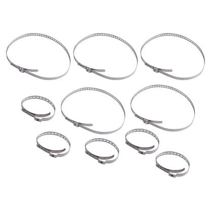 10 x Silver Stainless Steel Axle Boot Clamps for Various Models