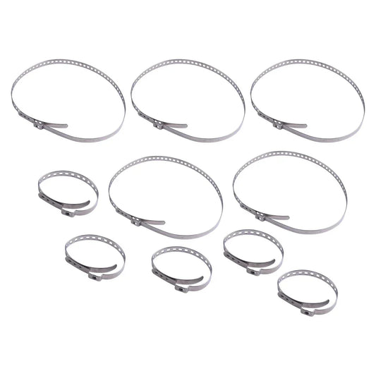 10 x Silver Stainless Steel Axle Boot Clamps for Various Models