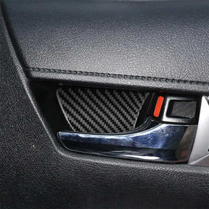 4Pcs Carbon Fiber Inside Door Bowl Cover Trim for Toyota Hilux (2015-2021)