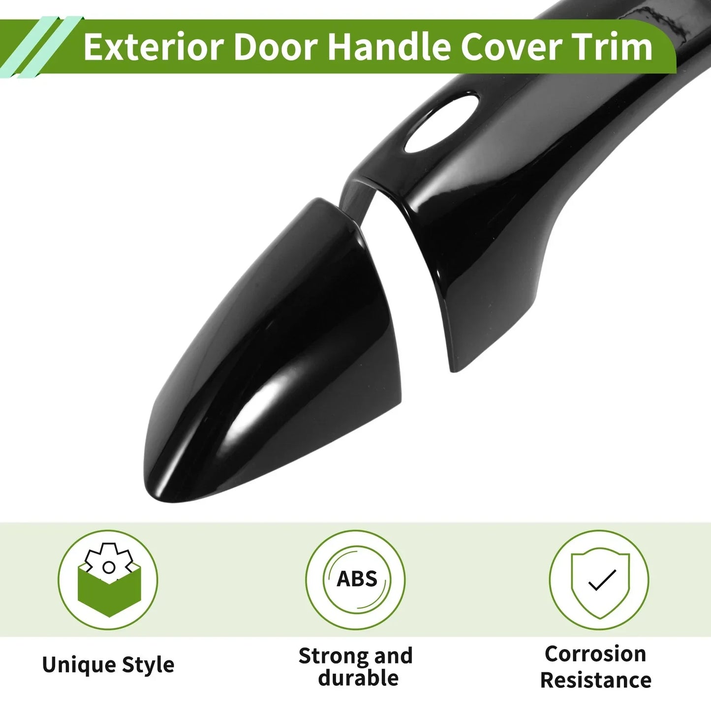 Exterior Door Handle Cover Trim for Hyundai Tucson (2022-2024) Gloss Black ABS
