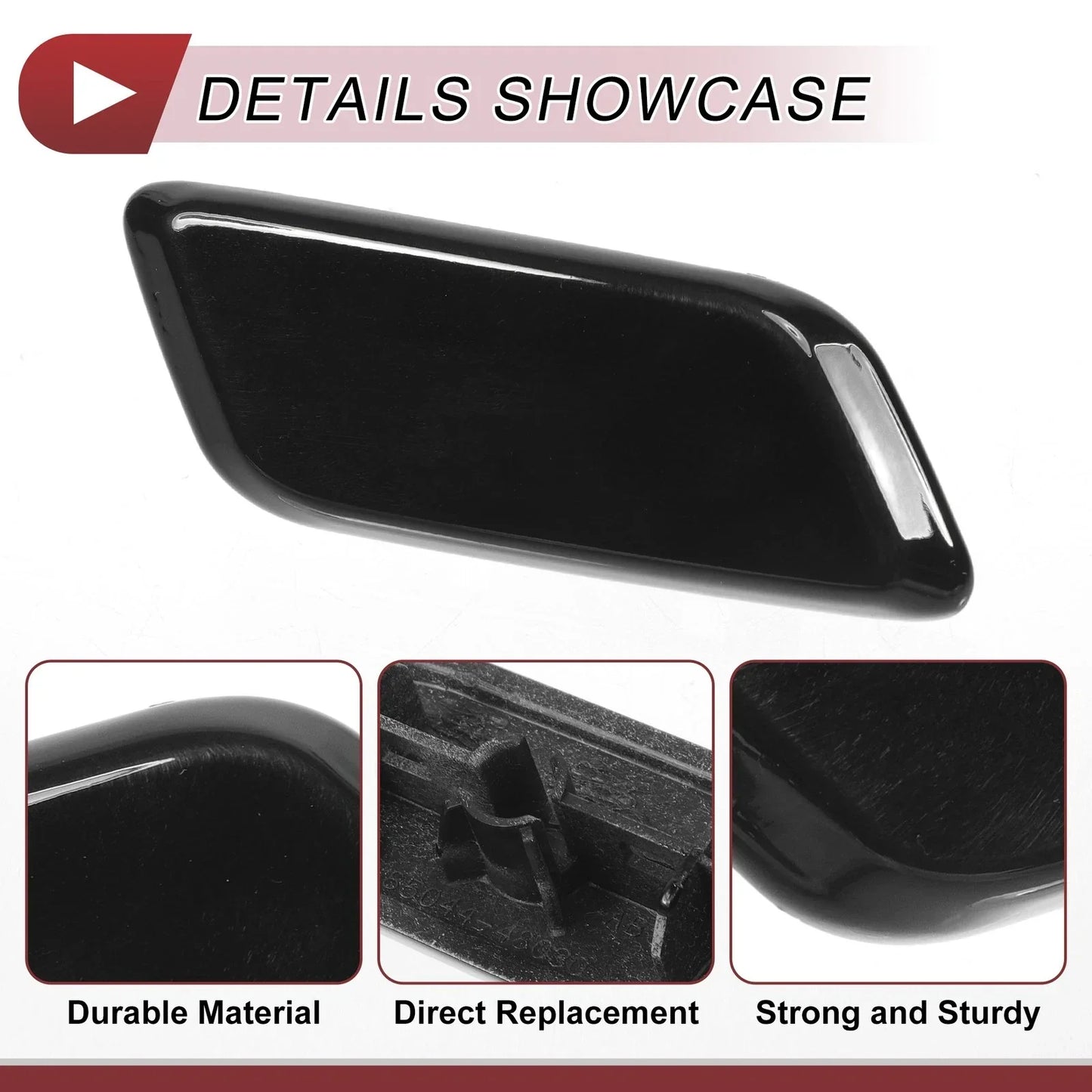 Front Right Washer Nozzle Cover for Lexus RX350 (2012-2014) - Black 1 x Cap