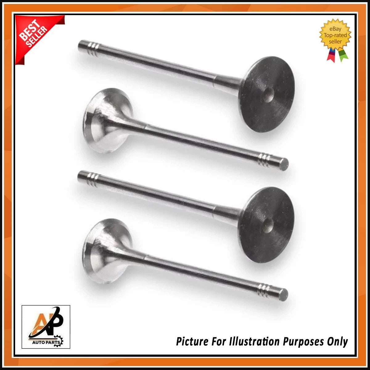Exhaust Valves Set Diesel Engine 4 Pieces for Citroen 1.6 HDi (2009–2015)