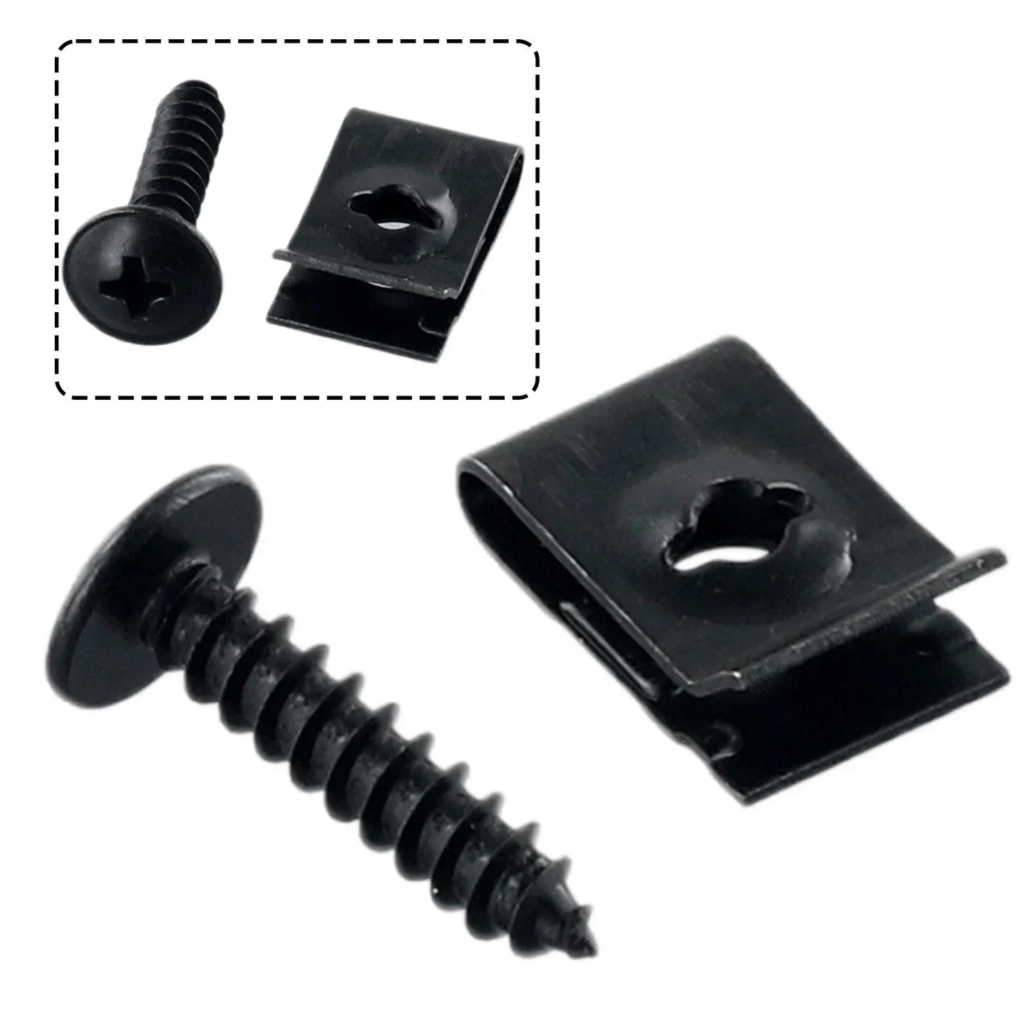 U-type Clip With Screw / 20x / Car Bumper Fender Trim Fasteners for Car
