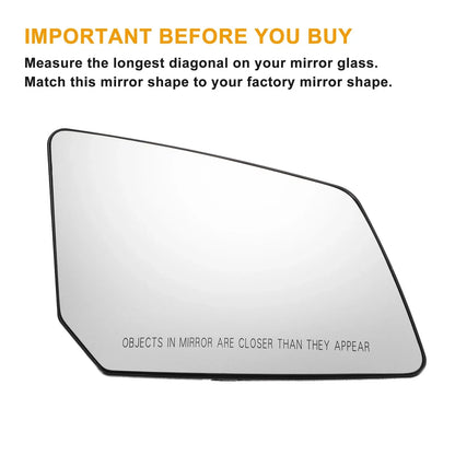 Left Right White Mirror Glass Pair w/ Back Heated for GMC Chevrolet