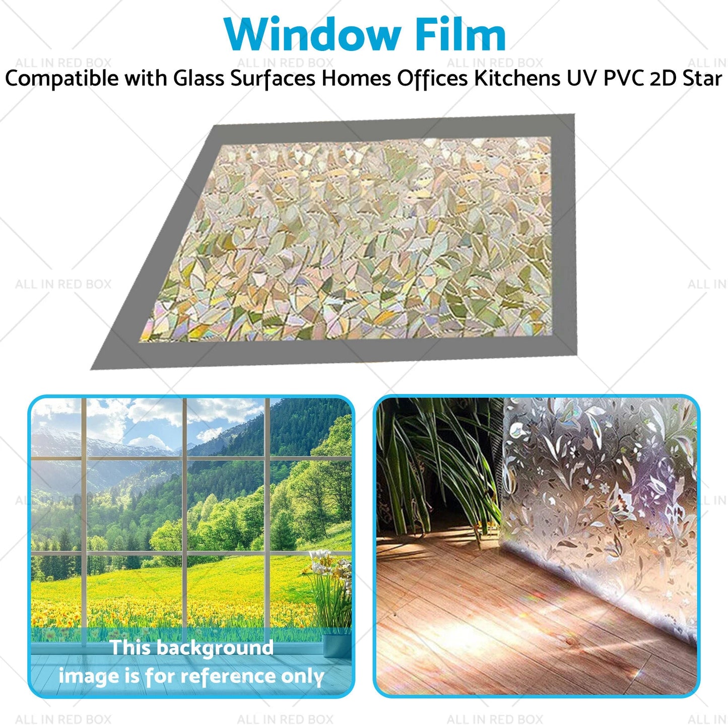 Static Cling Window Film Privacy Glass Sticker for Universal Fit