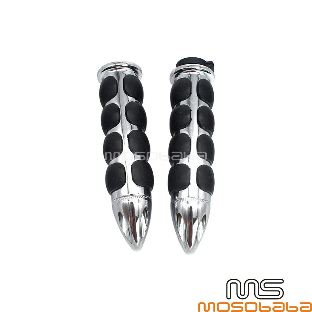 Chrome Spike Throttle Control Hand Grips 1'' for Honda VTX1300 (2003-2009)