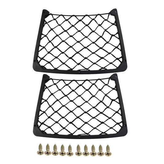 2x Car Large Storage Net Plastic Phone Magazine Holder Elastic-Mesh Bag for Car