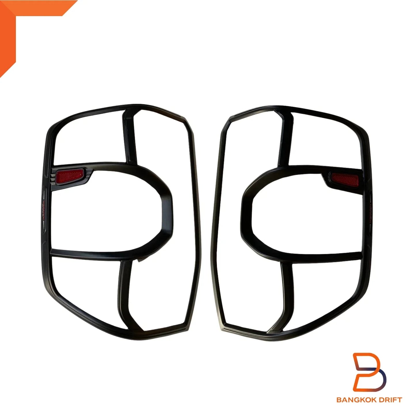 Black Red Headlight Tail Lamp Cover Trim for Ford Ranger Raptor (2022-2025)
