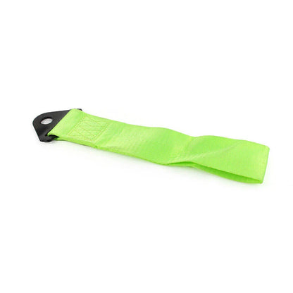 Racing Car Towing Strap Belt Hook for Universal Rear/Front Bumper - Green
