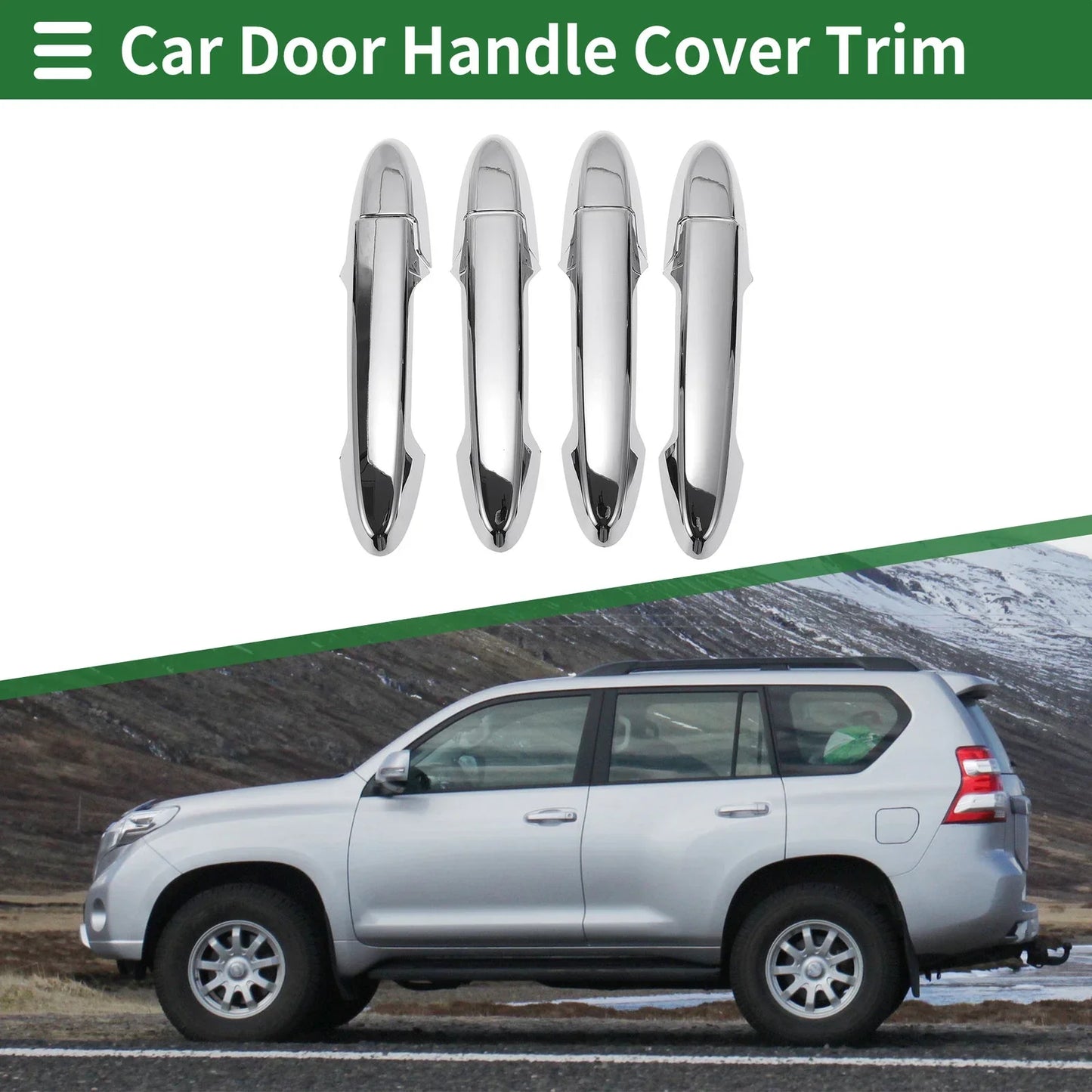 Car Door Handle Cover Trim for Honda Fit Jazz GK5 GP5 2014-2018 Silver Tone