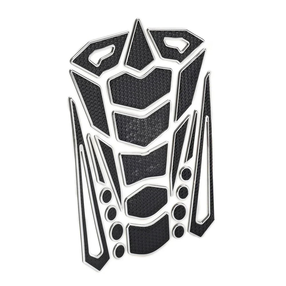 Silver Motorcycle Oil Fuel Tank Pad Cover Guard Protector Decal Sticker