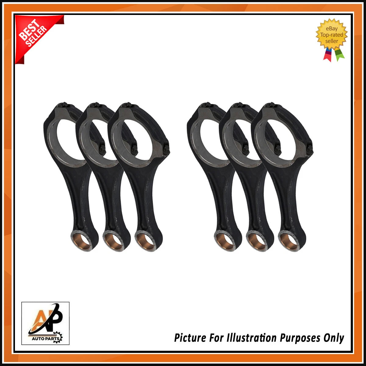 Connecting Rod Set of 6 for Mercedes Sprinter S C R G E Class 3.0 CDI (2009–2018)