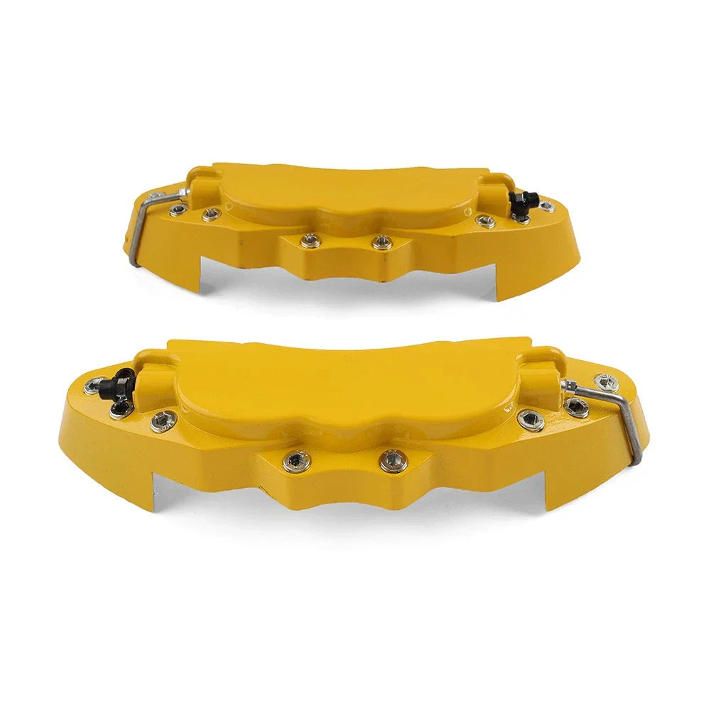 Large Yellow Metal Disc Brake Caliper Covers for Universal Car Models