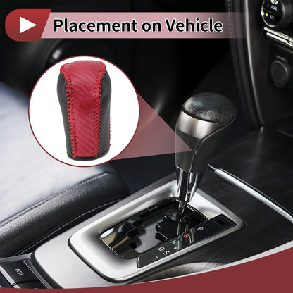 Car Gear Shift Knob Cover for Honda Inspire Red Faux Leather