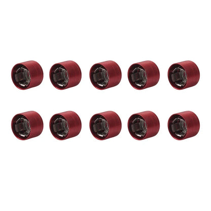 10 x Engine Cover Bolts Screw Caps CNC for Harley Twin Cam Dyna Softail Red