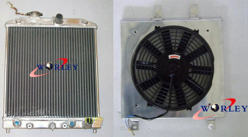 28mm Pipe Radiator & Fan Shroud for Honda Civic EK EG D15 D16 (1992-2000)