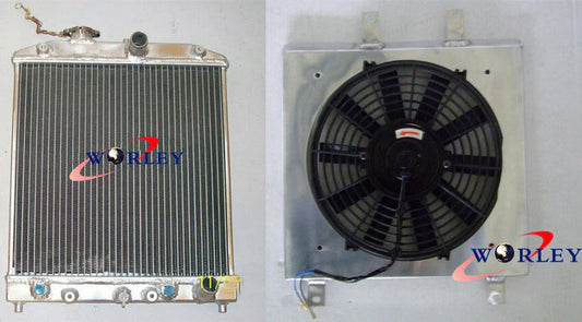 28mm Pipe Radiator & Fan Shroud for Honda Civic EK EG D15 D16 (1992-2000)