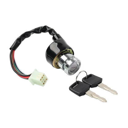 6Pin 6 Wire Ignition Barrel Switch + 2 Keys for Motorcycle Scooter Quad Dirt Bike