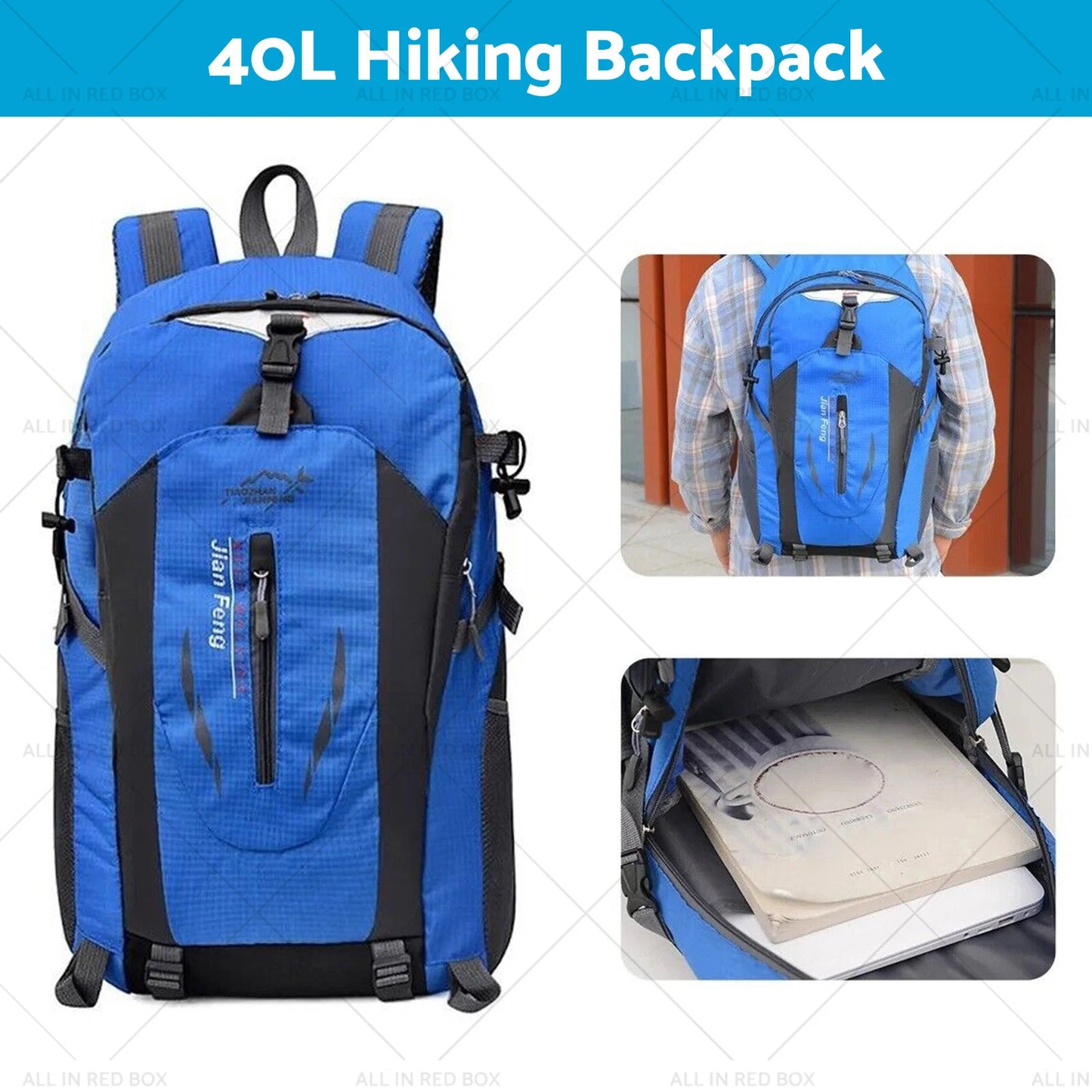 40L Hiking Backpack for Camping, Skiing, Traveling, Rock Climbing