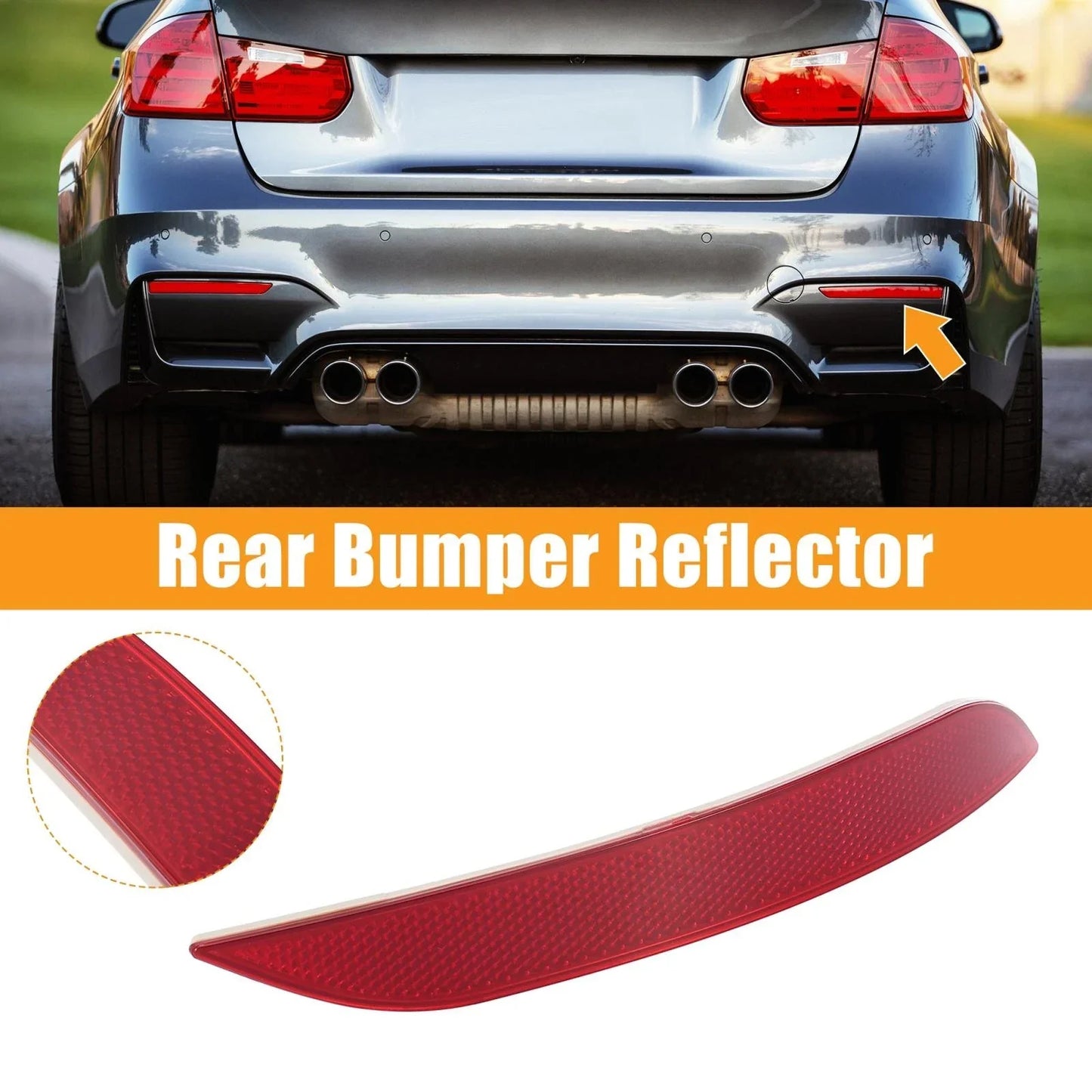 Rear Bumper Reflector Strip Cover Right Side for BMW X1 (2013-2015)