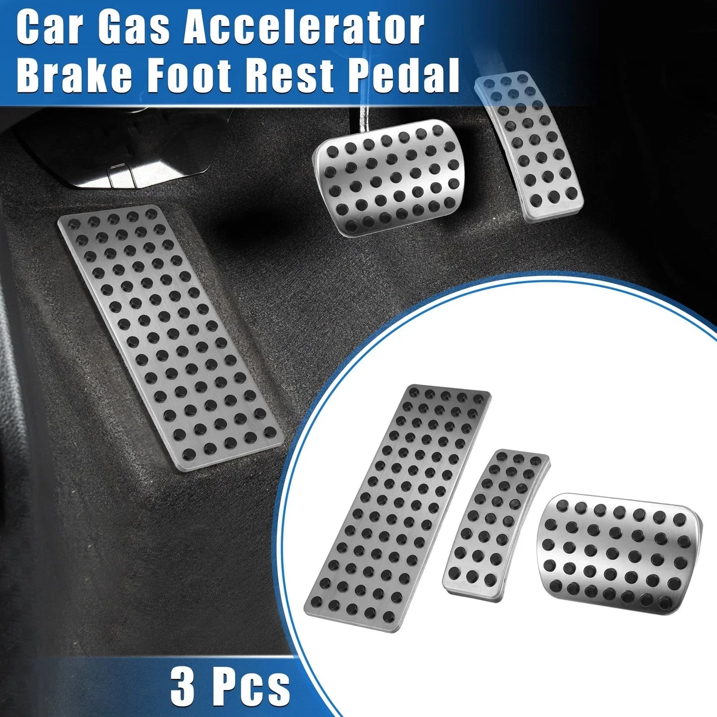 3 Pcs Gas Brake Rest Pedals for Mercedes-Benz GLA250 (2015-2023)