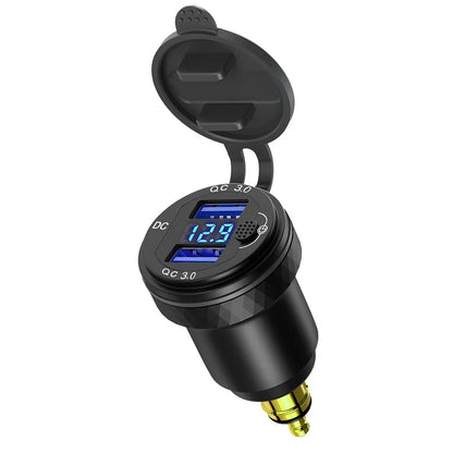 QC3.0 Dual USB ON-Off Charger Hella DIN Adapter for BMW ( Specified)