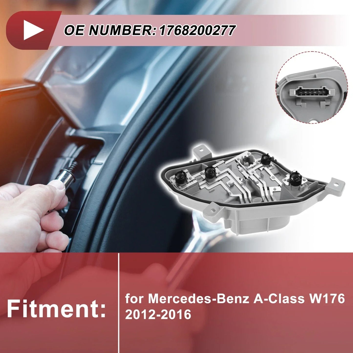 Left Tail Light Socket for Mercedes-Benz A-Class W176 2012-2016