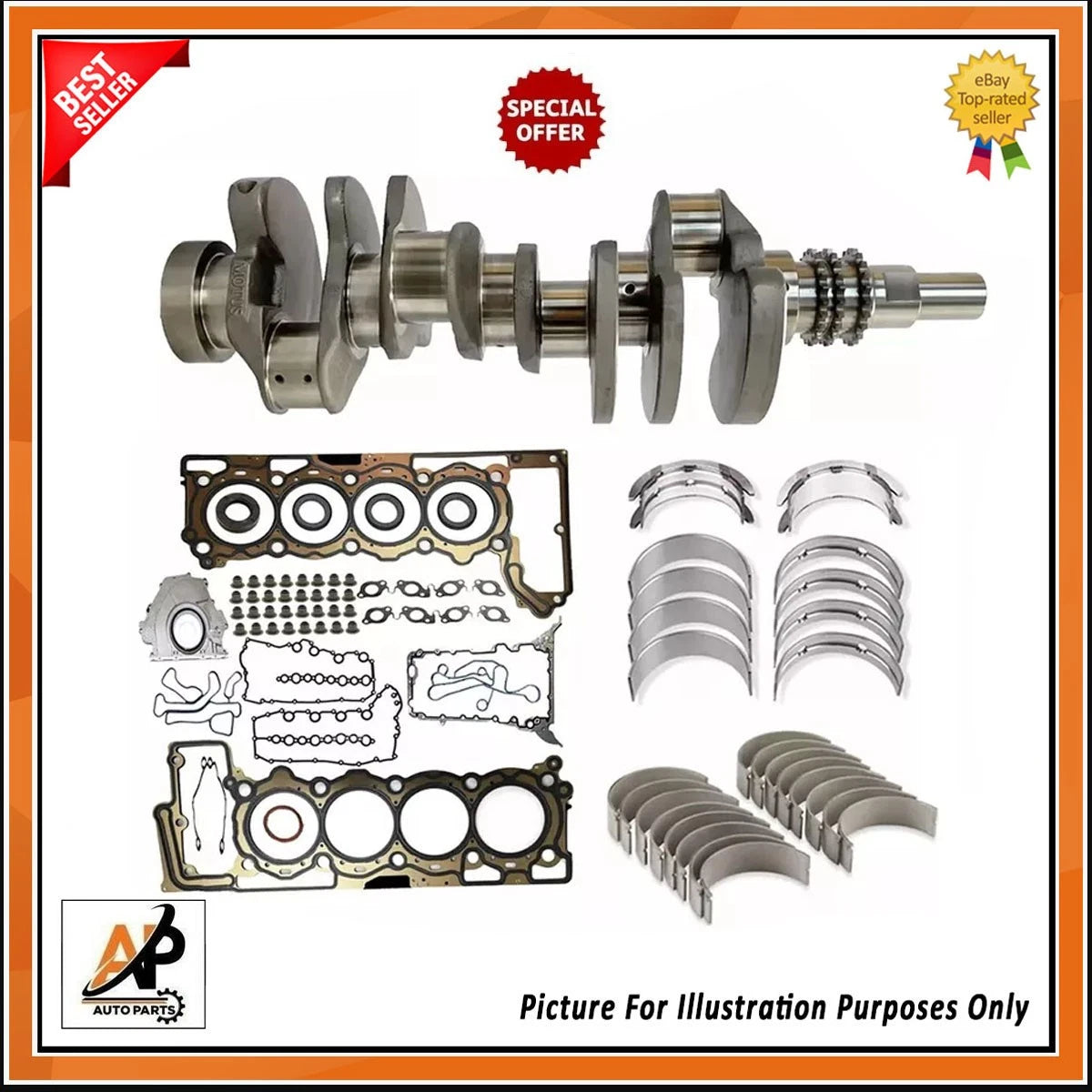 Crankshaft Rebuild Kit Alloy Steel for Range Rover Sport II L494 (2014–2019)