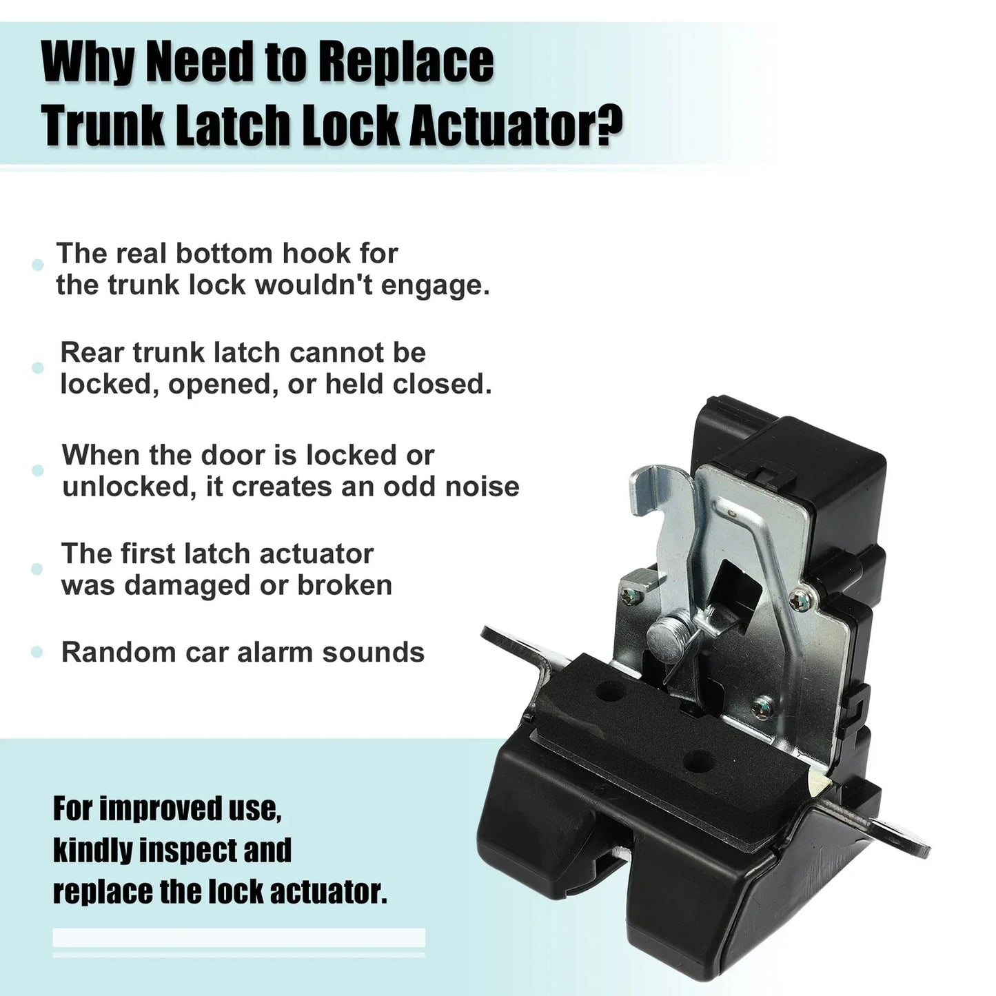 Car Rear Tailgate Boot Lock Latch for Hyundai Tucson (2013-2017)