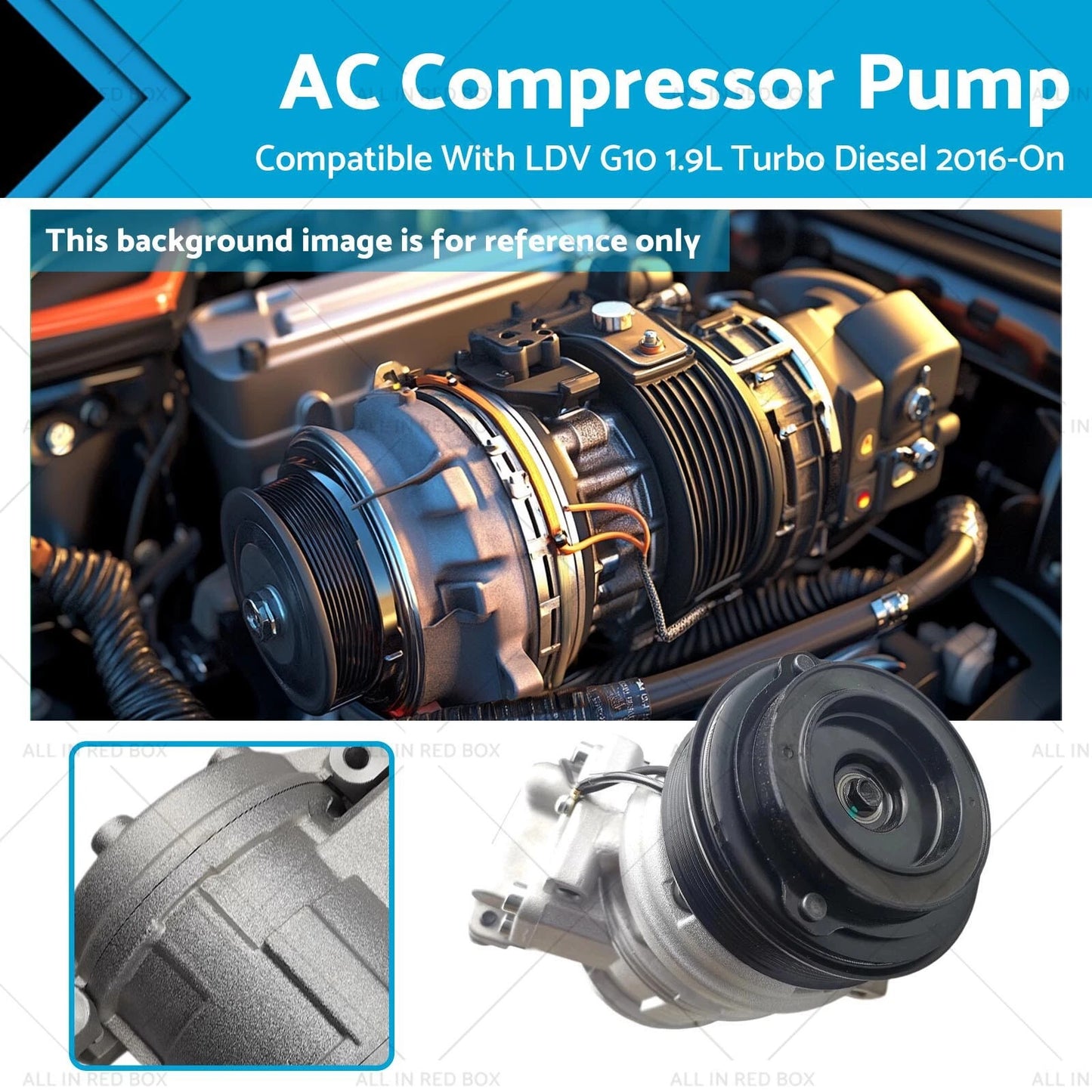 AC Compressor Pump for LDV G10 1.9L Turbo Diesel (2016-On)