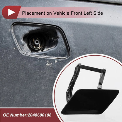 Front Left Washer Nozzle Cover for Mercedes-Benz GLK350 (2010-2015) Black